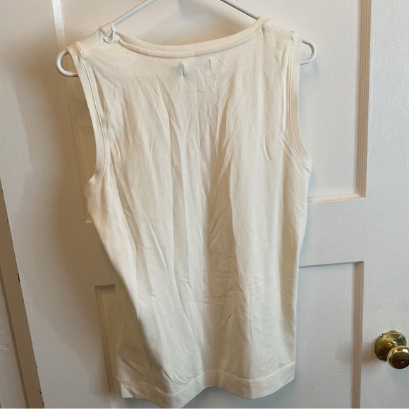 Denver Hayes large ‘soft’ Cream Sleeveless Tank Top - Picture 2 of 8